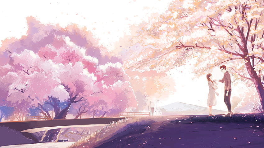 Anime Couple, Scenic, Romantic Anime Scenery HD wallpaper | Pxfuel