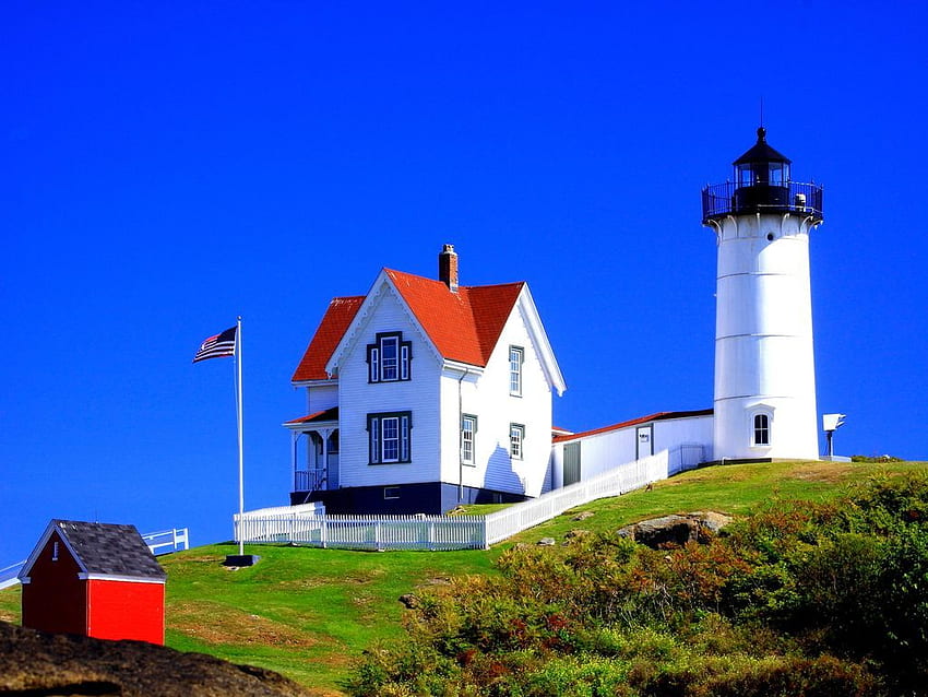 christmas maine lighthouses. Nubble Lighthouse Maine New England - The .. New england lighthouses, Maine lighthouses, Maine vacation, Maine Beach HD wallpaper