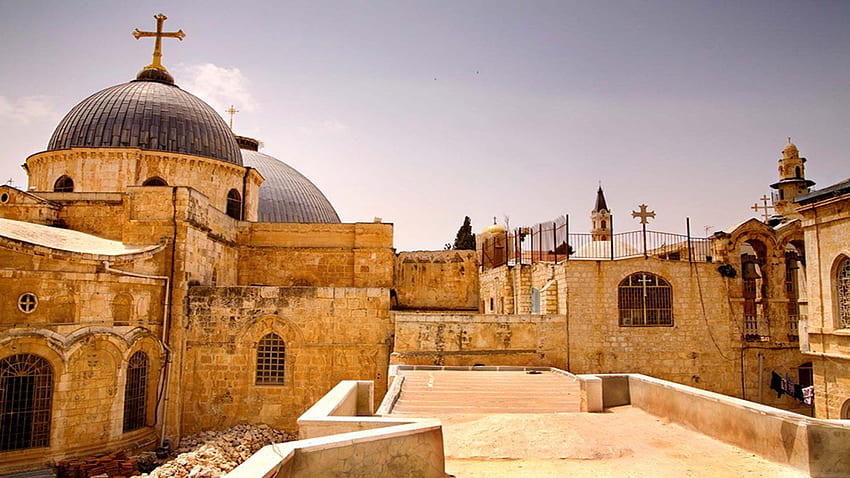 Das Grab Jesu Christi in der Kirche des Heiligen Grabes, älter als 4. Jh., Jerusalemer Kirche HD-Hintergrundbild