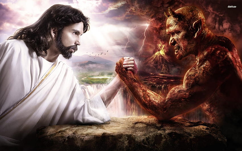 Jesus vs. Satan . Jesus , Jesus, Jesus, God vs Satan HD wallpaper