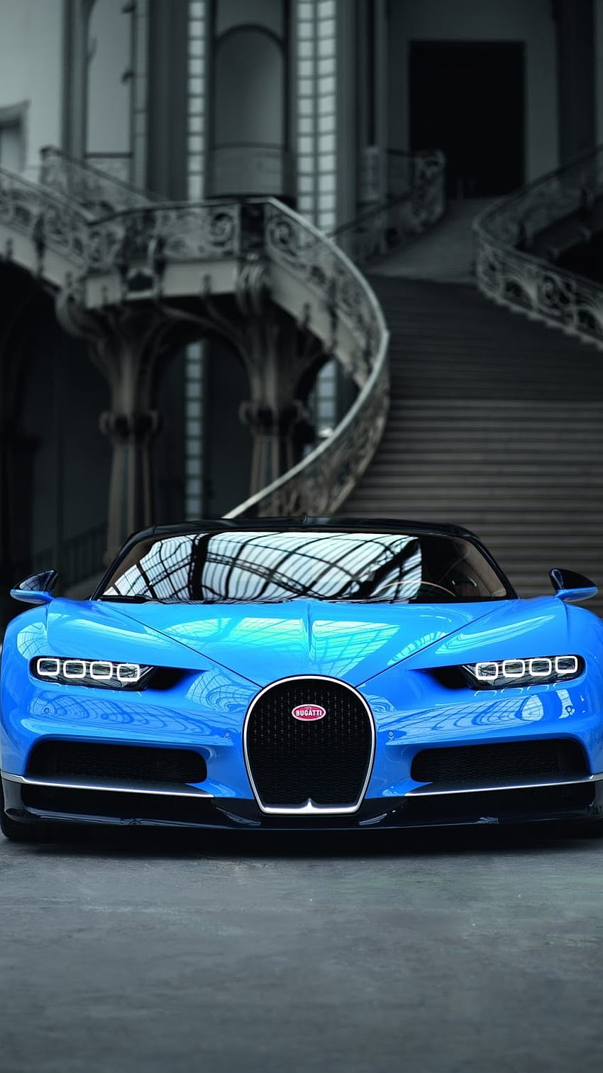 Voiture Bugatti, Voiture Bleue Fond d'écran de téléphone HD