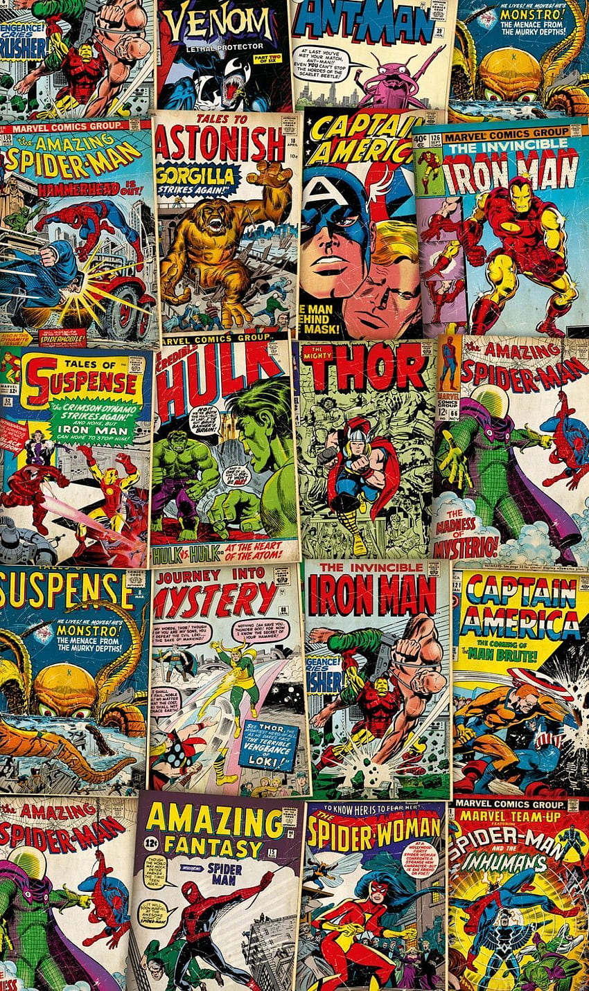 Marvel Cover Retro- Papier peint XXL Komar HD-Handy-Hintergrundbild
