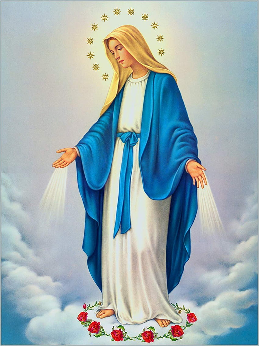 Immaculate Conception 포스터 A2 Virgin Mary, Mother Mary HD 전화 배경 화면