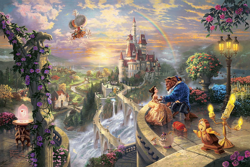 Disney Thomas Kinkade, Thomas Kinkade Flower HD wallpaper