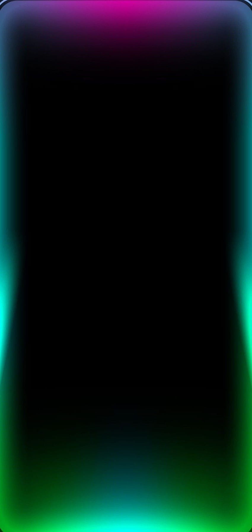Border Amoled Neon Black Notch Wallpaper – S72 - Chill-out Wallpapers
