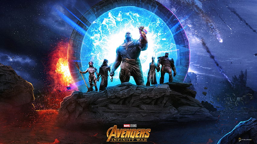 Thanos y la Orden Negra, Thanos Neon fondo de pantalla