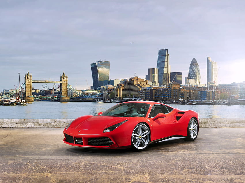 Ferrari, carros, vista lateral, 488 Gtb papel de parede HD