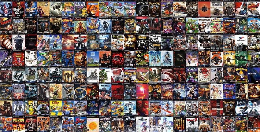 Collage meiner Lieblingsspiele für PlayStation 2 ( ), Spielesammlung HD-Hintergrundbild