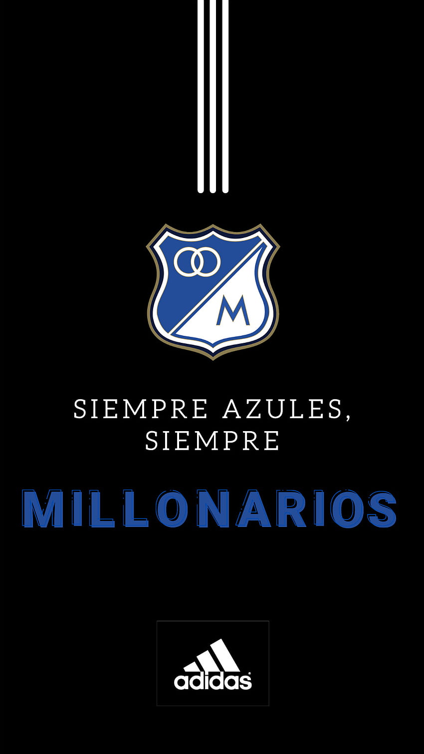 Optimista imagen Bonito Millonarios F.C, simbolo, fondo, adidas, club, colombia, football HD phone  wallpaper | Pxfuel