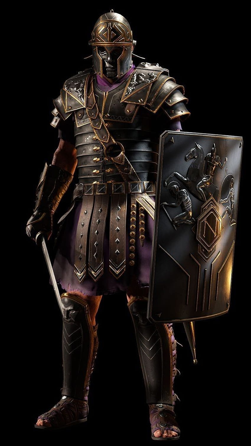Guerriero della Guardia Pretoriana. Armatura romana, Ryse figlio di Roma, armatura antica Sfondo del telefono HD