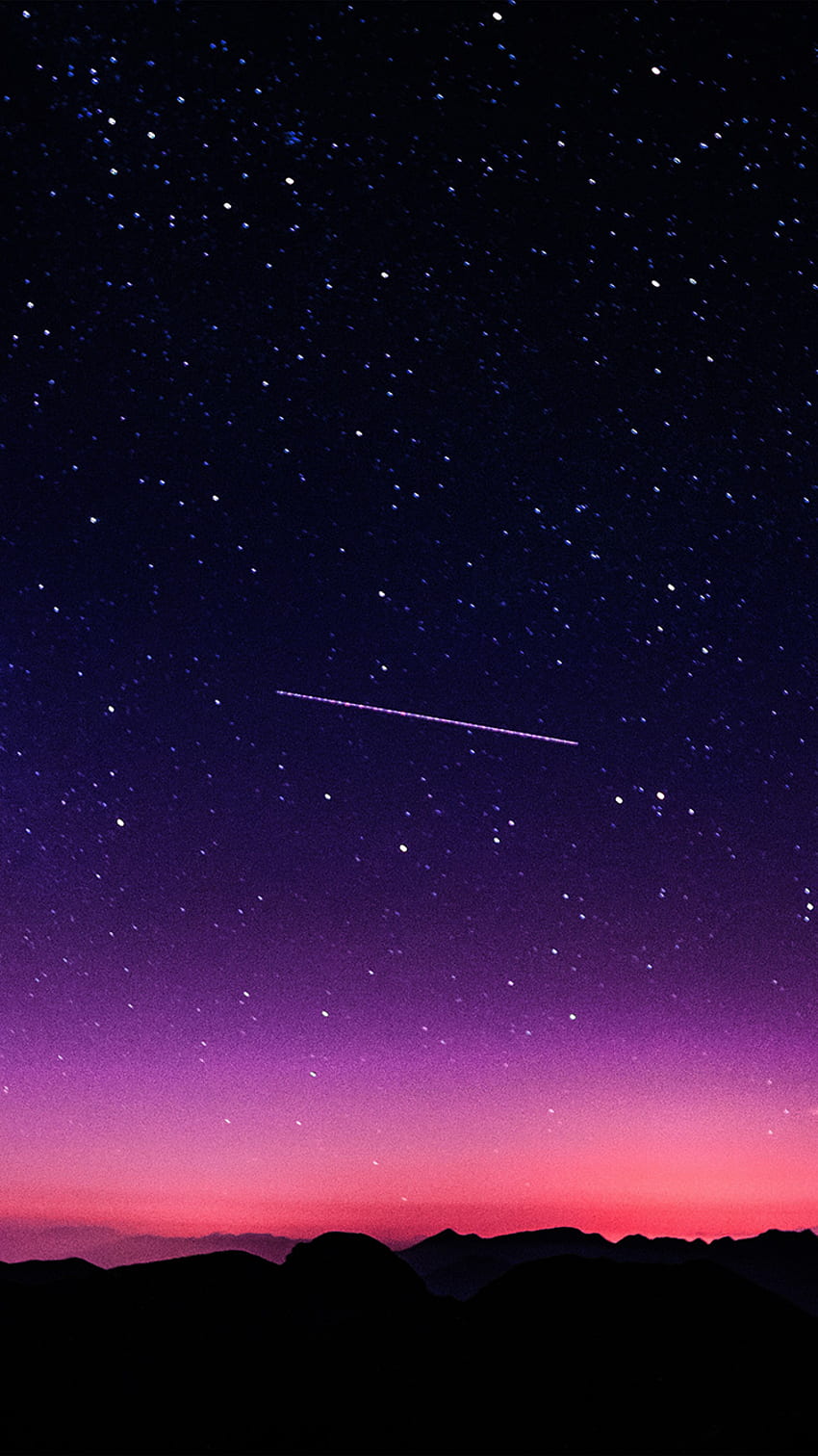 Estrella Galaxia Noche Cielo Montaña Púrpura Rosa Naturaleza Espacio, Púrpura y Azul Estrellas fondo de pantalla del teléfono