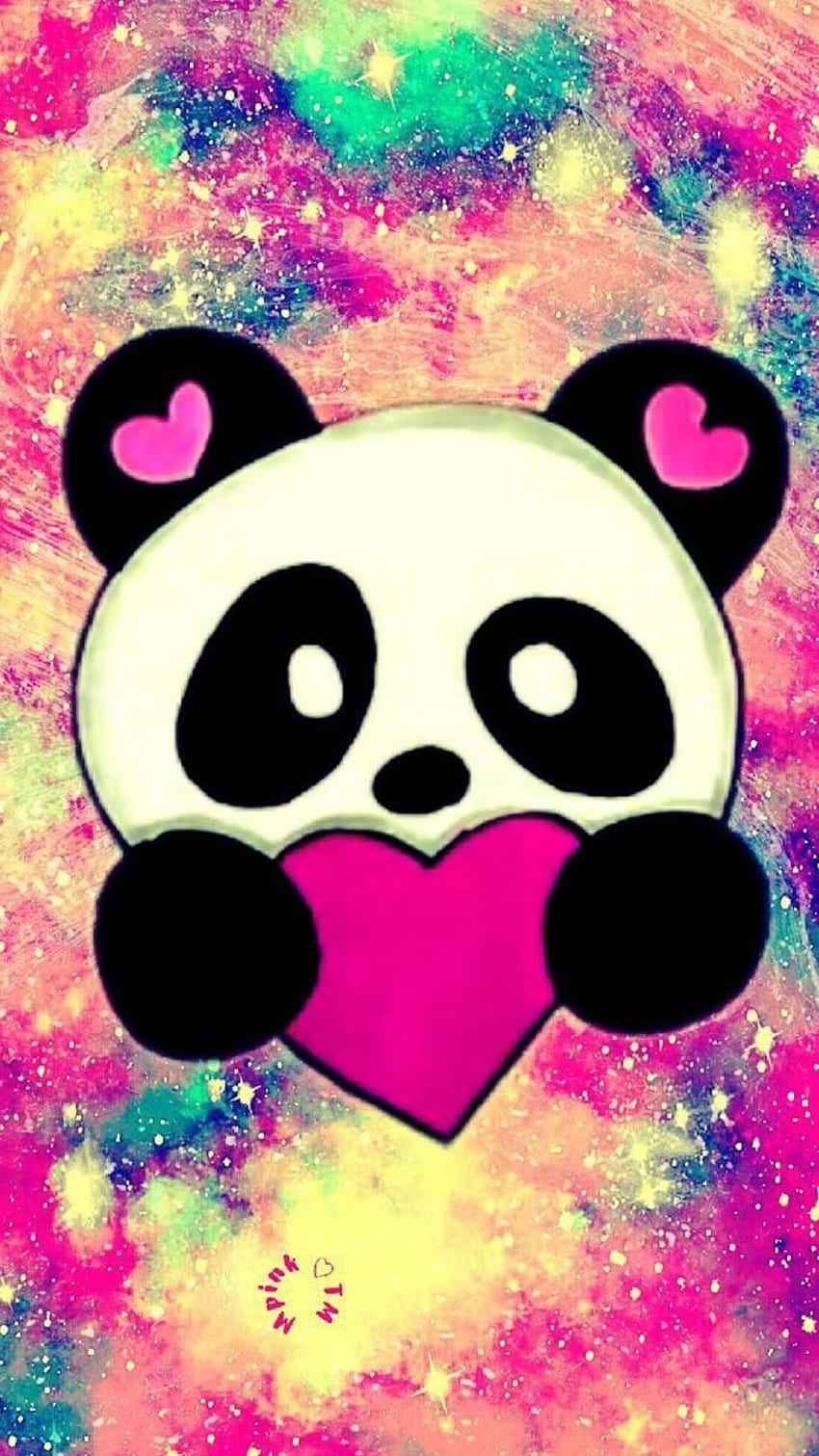 Panda Cute, Pink Kawaii Panda HD phone wallpaper