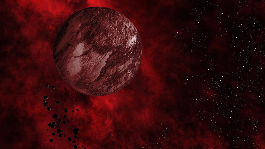 Amazing Planet Sci Fi Collision full, Sci Fi Red HD wallpaper