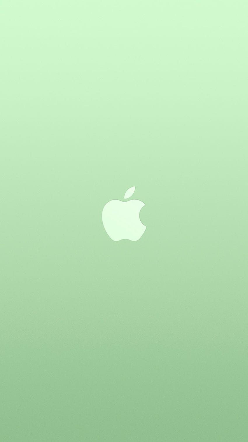 Logo Apple Green White Minimal Illustration Art Color. Apple HD phone