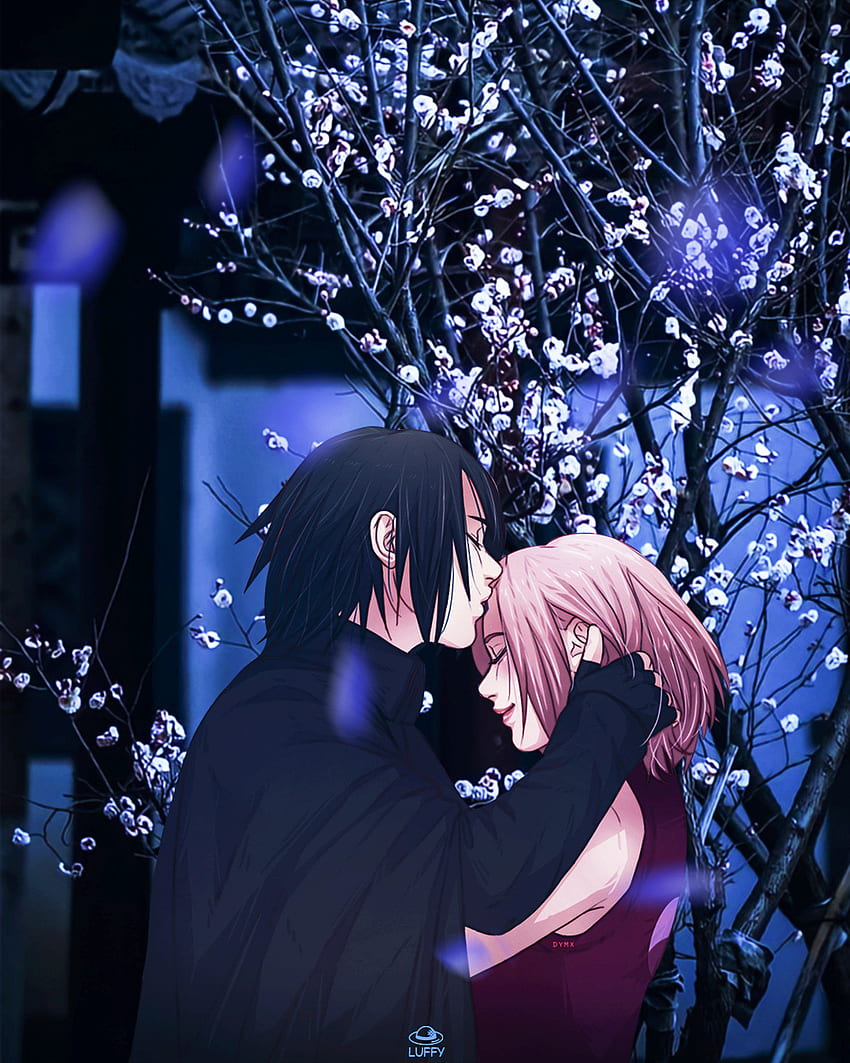 Download Love is in the air as Sasuke and Sakura gaze into each others  eyes Wallpaper  Wallpaperscom