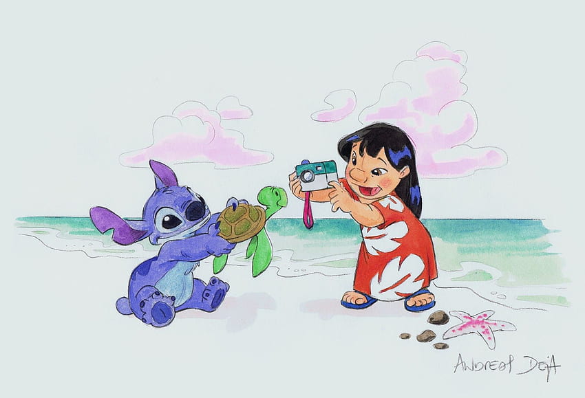 Lilo & Stitch Disney Cartoon para iPad - Dibujos animados fondo de pantalla