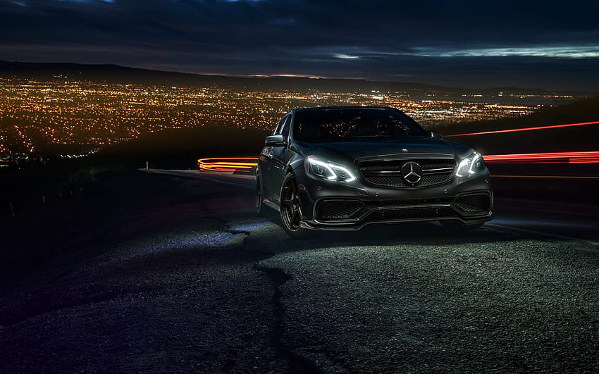 Mercedes Benz E63 AMG S, 2017 Cars, Night, Supercars, Headlights, Mercedes For With Resolution . High Quality, Mercedes Night HD wallpaper