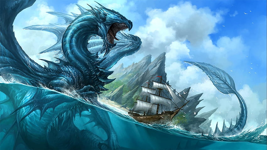 Sea Monster, Sea Serpent HD wallpaper