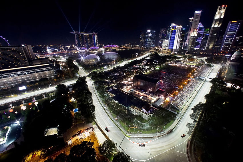 Marina Bay Street Circuit, Singapur (Landschaft) Wand & Marina HD-Hintergrundbild