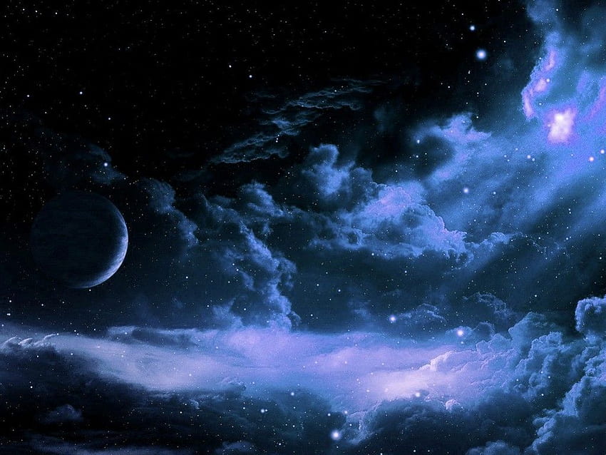 GALLERY Starry Night Sky [] สำหรับ , มือถือ & แท็บเล็ตของคุณ สำรวจท้องฟ้ามืด Night Sky สำหรับคอมพิวเตอร์, Sky, Blue, Dark Sky Anime วอลล์เปเปอร์ HD