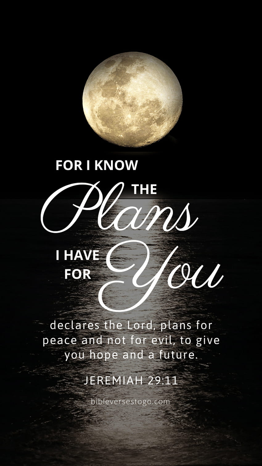 Moonlight Jer 29:11 – Bible Verses To Go, Jeremiah 29:11 HD phone wallpaper