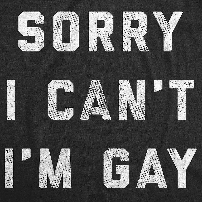Herren Sorry I Cant Im Gay T-Shirt Lustiges LGBT Pride Tee (Heather Black) - M Graphic Tees, Sorry Black HD-Handy-Hintergrundbild