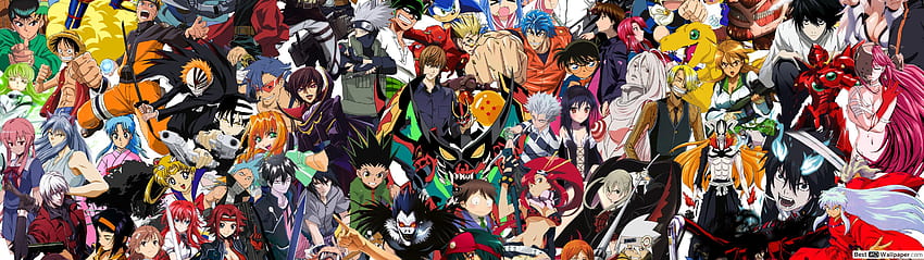 Anime-Crossover-Poster, 3200 x 900 Anime HD-Hintergrundbild