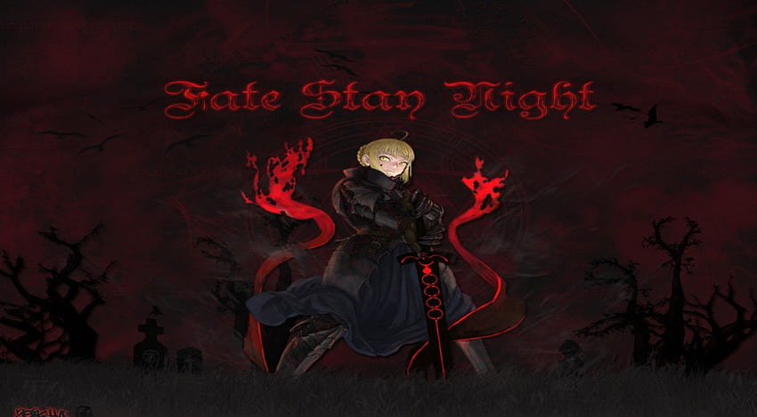 Fate/Stay Night, donne, oscure, guerriere, rosse Sfondo HD