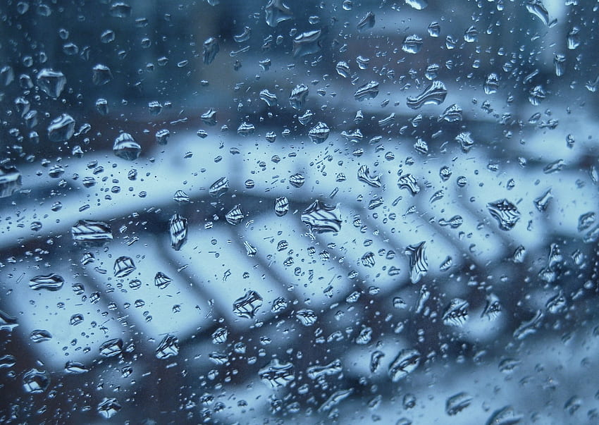 Rain, Drops, Macro, Close-Up, Surface, Glass HD wallpaper