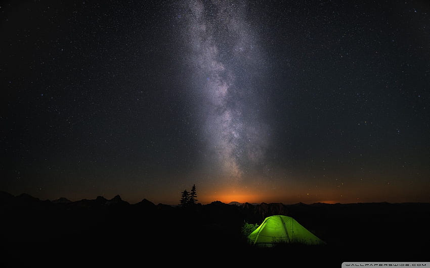 Windows 10 Night Sky ❤ dla Ultra TV, Camping Tapeta HD