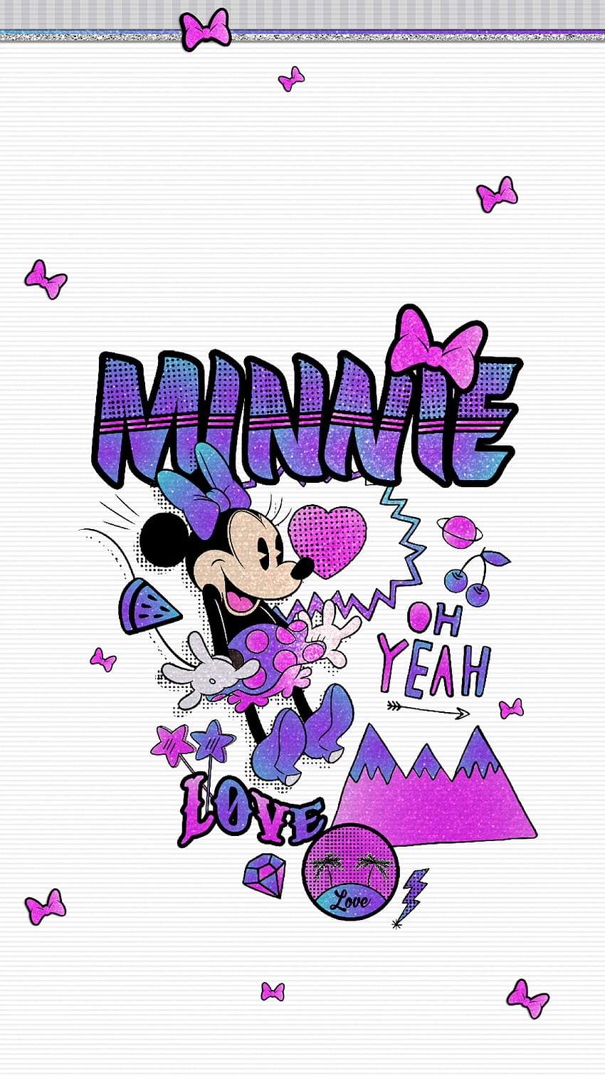 Minnie & Mickey Mouse - Tee's iScreen Creations, Purple Minnie Mouse HD phone wallpaper