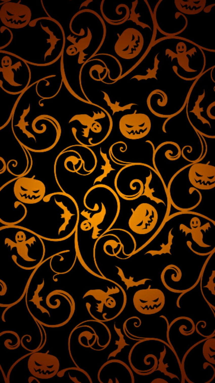 Halloween pumpkin vines, ghosts, bats cellphone, Ghost Pattern HD phone wallpaper