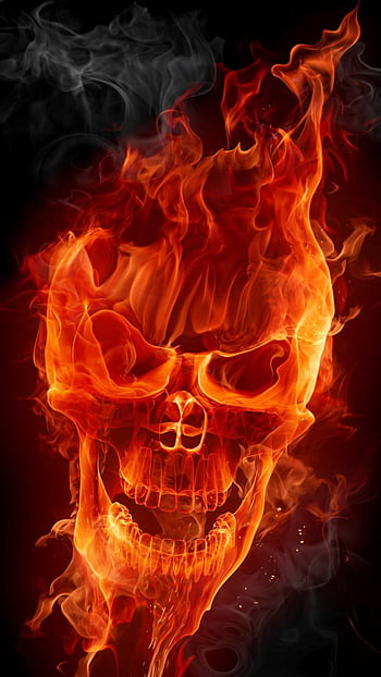 Fire Skull, skull on fire, HD phone wallpaper | Peakpx-sgquangbinhtourist.com.vn