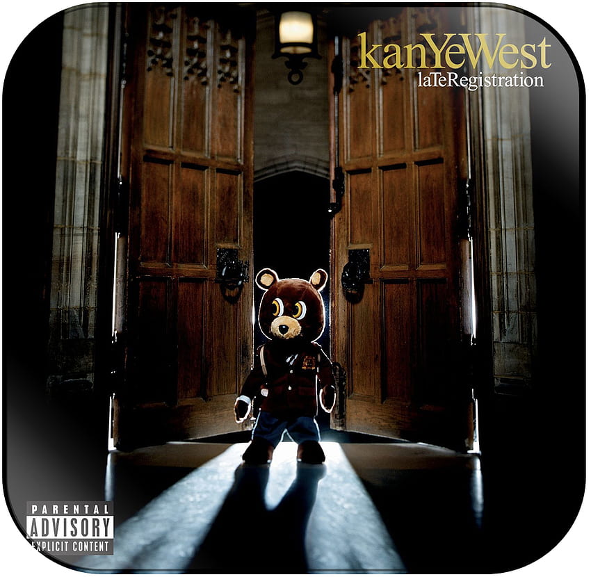 Adesivo per la copertina dell'album di registrazione tardiva di Kanye West Sfondo HD