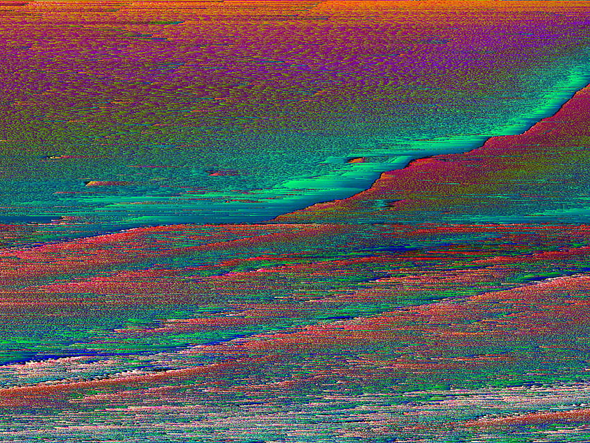 Pintura abstracta rosa, verde y roja, Glitch Art, LSD, multicolor • Para ti, TV Glitch fondo de pantalla