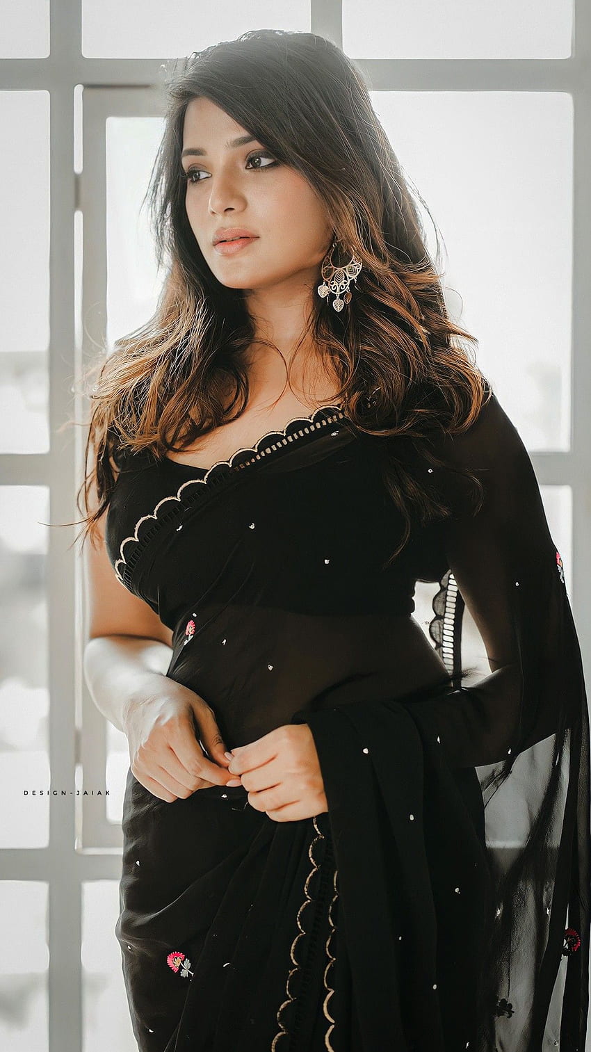 Aathmika, tamil actress, saree beauty HD phone wallpaper