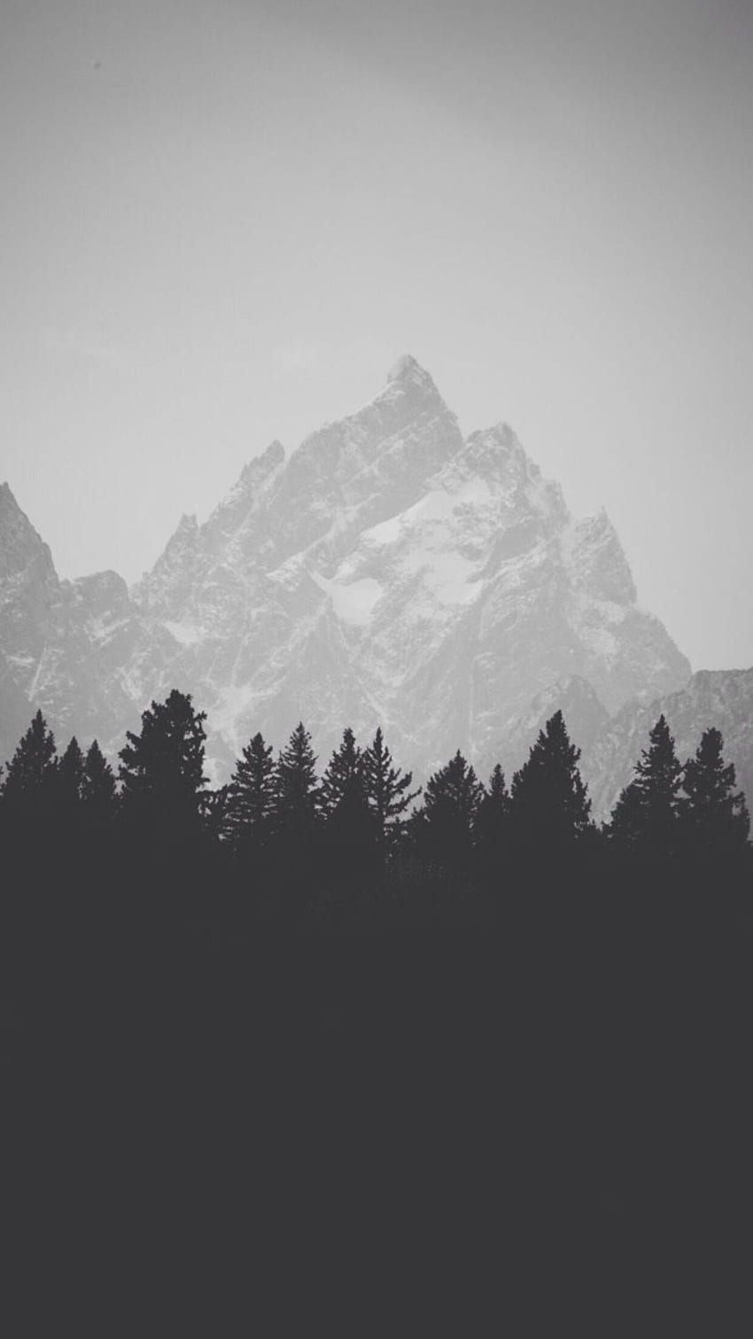 Grey Nature, Grey Mountain HD phone wallpaper