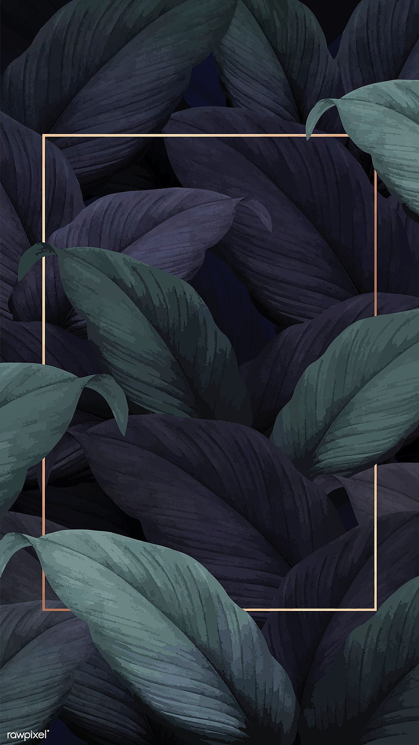 녹색 열대 잎 무늬 포스터 벡터의 프리미엄 벡터. 열대 잎 패턴, 열대 잎, 유행, 귀여운 미적 잎 HD 전화 배경 화면