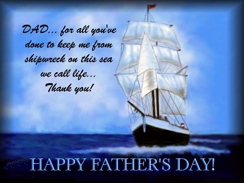 FATHERS DAY QUOTE, blue, happy, day, dads HD wallpaper