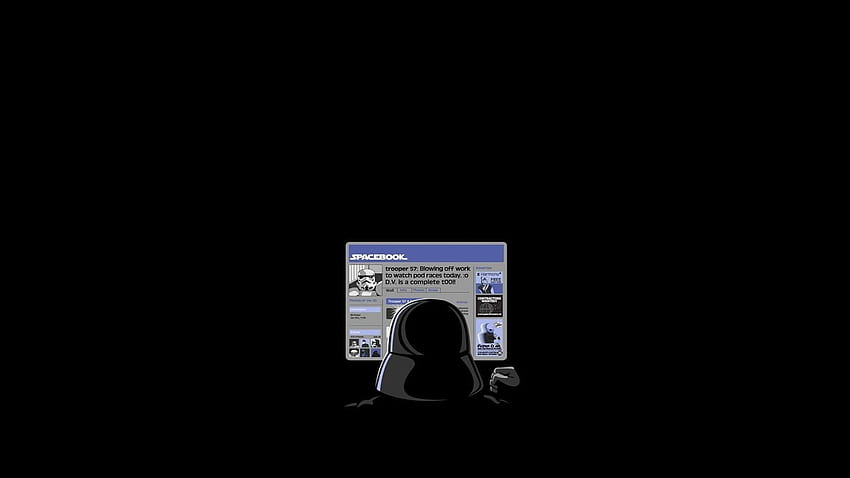 Star wars facebook stormtroopers darth vader funny black, Stormtrooper Minimalist HD wallpaper