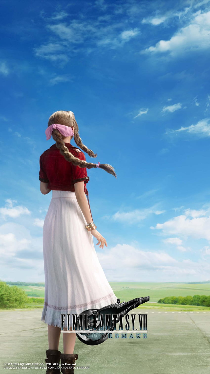 Final Fantasy VII Remake Aerith Artwork . Cat with Monocle HD phone wallpaper