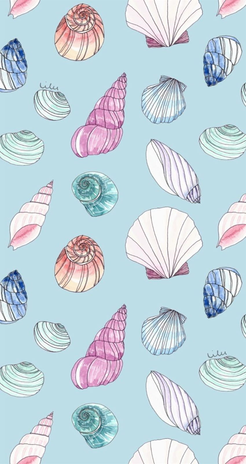 about cute in patterns, Cute Seashell HD phone wallpaper