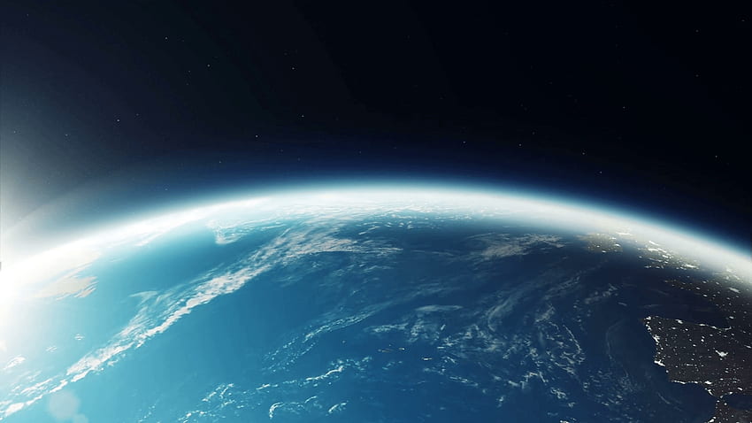 ปิดมุมมองของโลกที่น่าทึ่งที่หมุนอยู่ในอวกาศ ไร้รอยต่อ Ultra NASA วอลล์เปเปอร์ HD