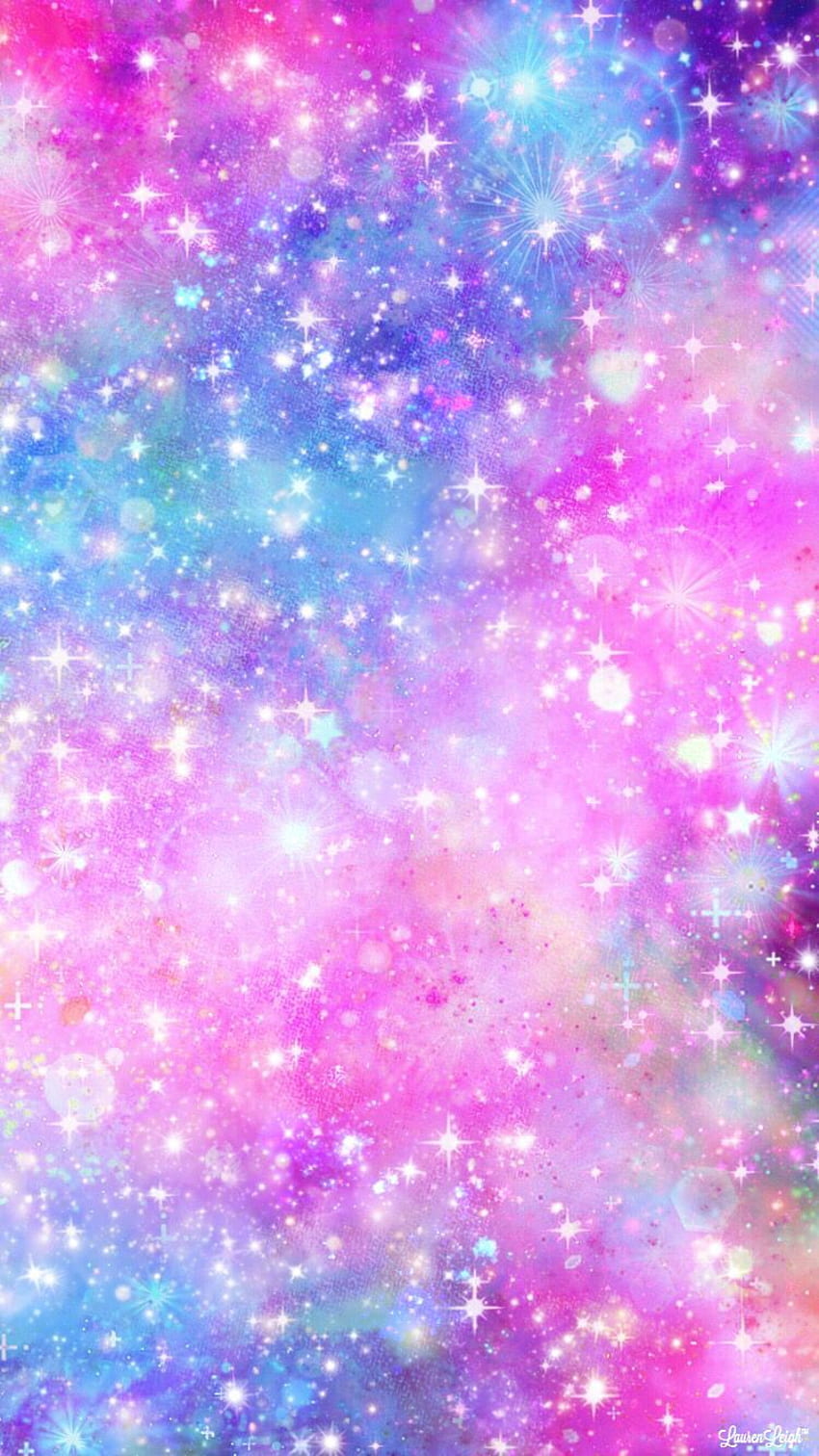Пастелна галактика. Лилава галактика, блясък, пастелна галактика, момичешка розова лилава галактика HD тапет за телефон
