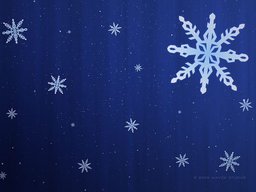 Paisagem natural, floco de neve em fundo azul, simples e adequado. Mundo papel de parede HD