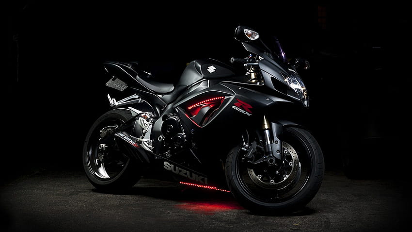 Черен и червен спортен мотоциклет, Suzuki GSX R, Suzuki, Gixxer, мотоциклет HD тапет