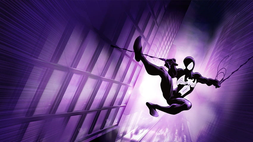 Symbiont Spider-Man, Spider-Man Fioletowy Tapeta HD