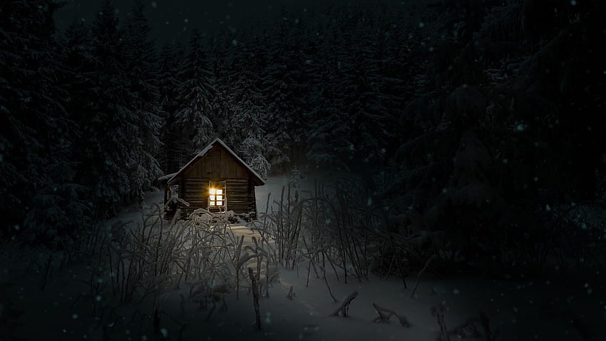 Casa en maderas Resolución fría de invierno, fresco 1600X900 fondo de pantalla