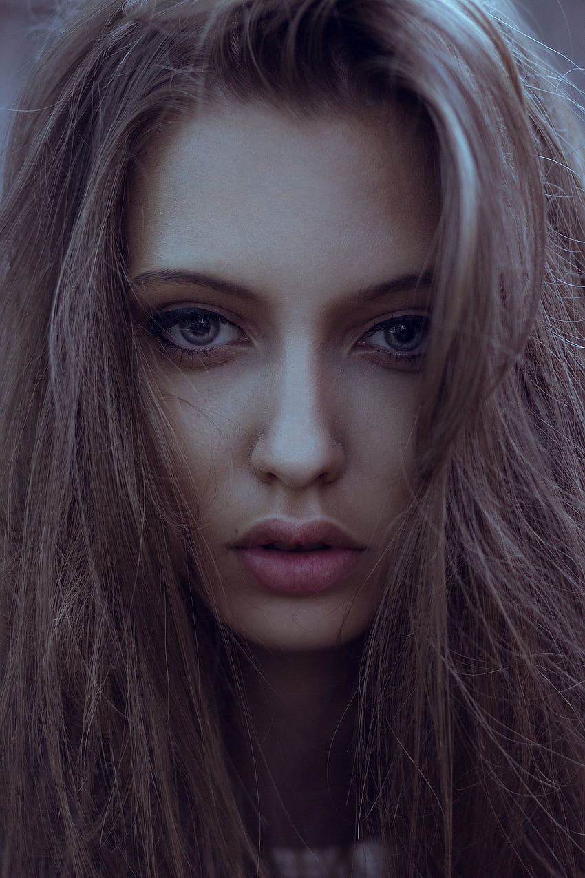 Woman, model, close up, face HD phone wallpaper