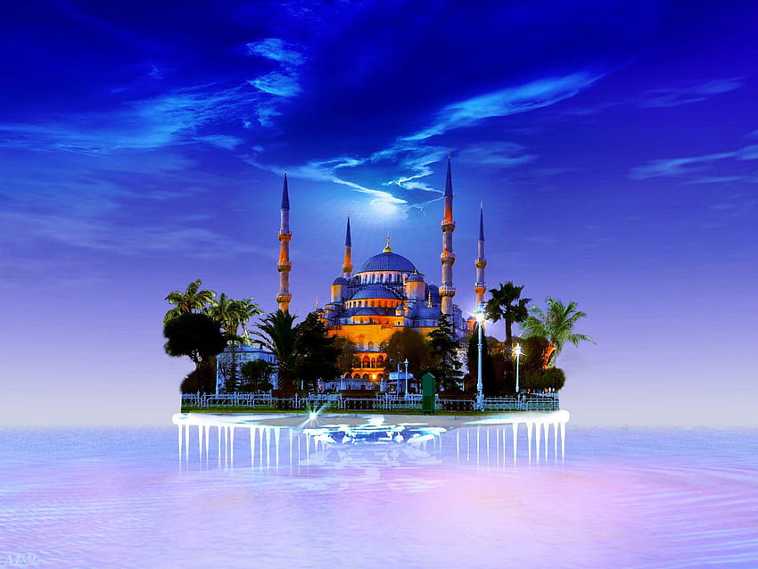 Blue Mosque, Beautiful Mosque HD wallpaper